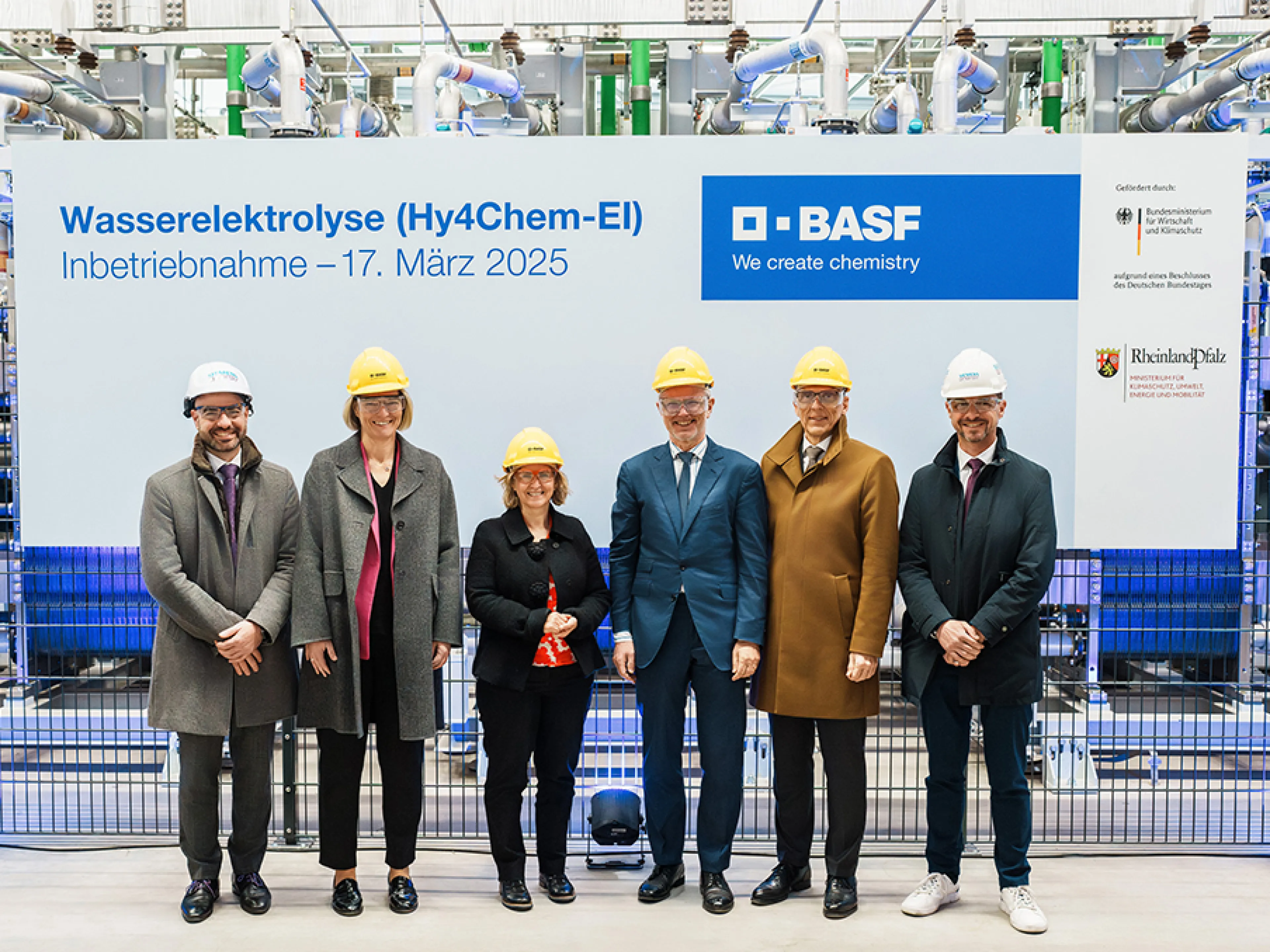 Feierliche Inbetriebname des Wasserelektrolyseurs im BASF-Stammwerk Ludwigshafen