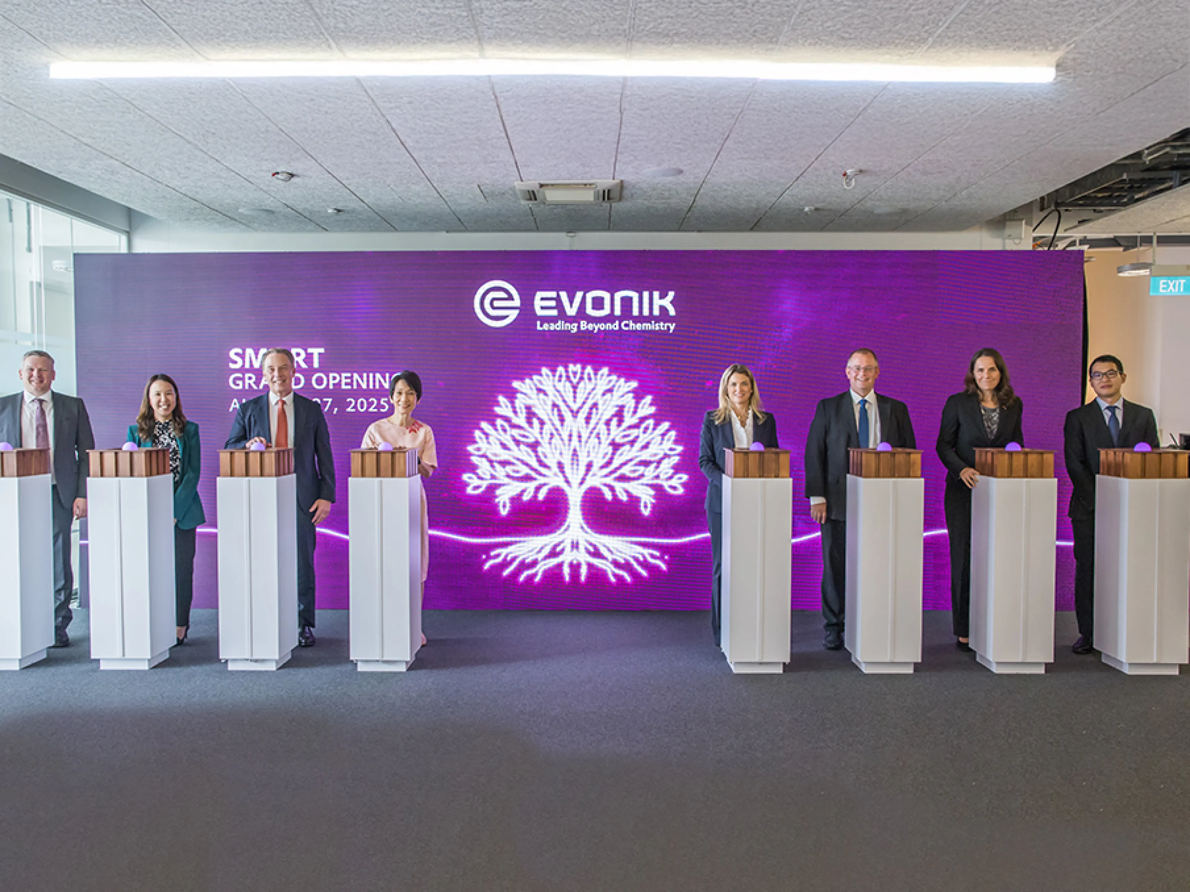 Feierliche Eröffnung der neuen Evonik-Produktionsanlage für Alkoholate in Singapur