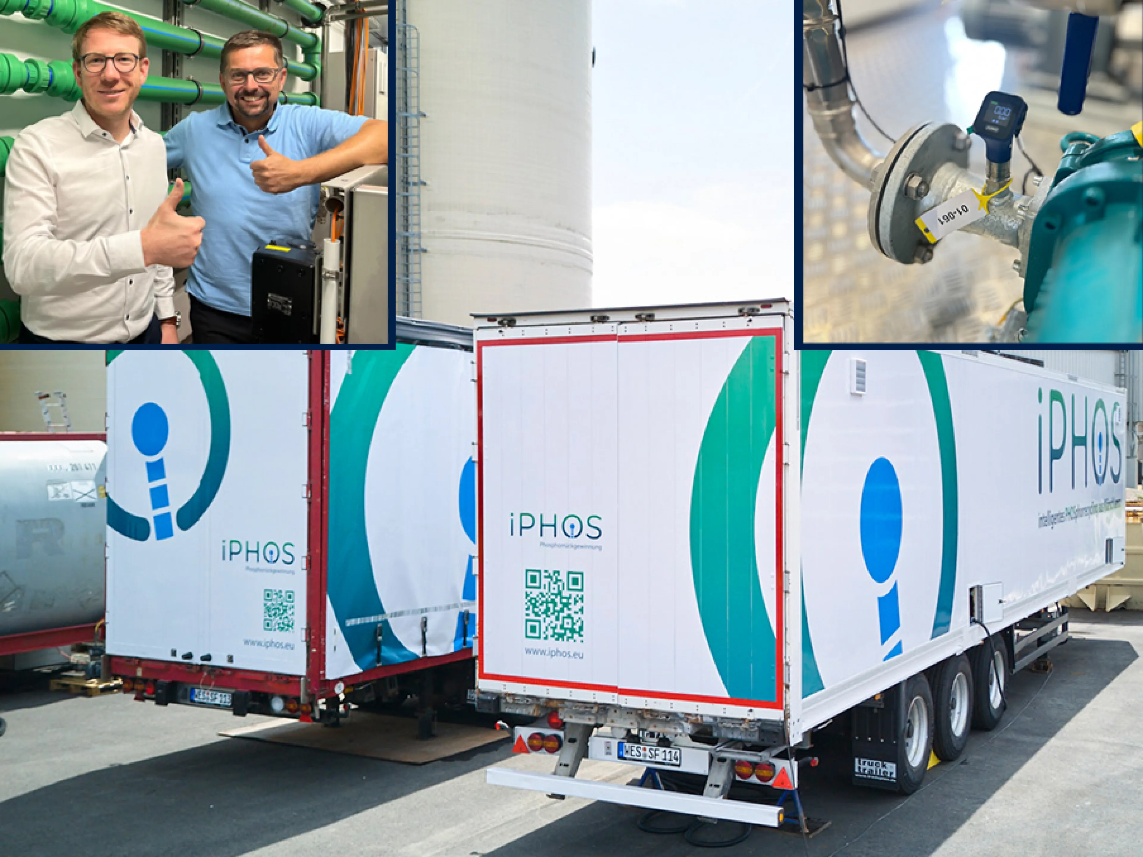 Für die Phosphorrückgewinnung liefert Jumo nicht nur einzelne Messgeräte, sondern bietet ein ganzheitliches Konzept zur Prozessüberwachung an die implementierte Prozesssteuerung in einem der beiden Lkw-Auflieger