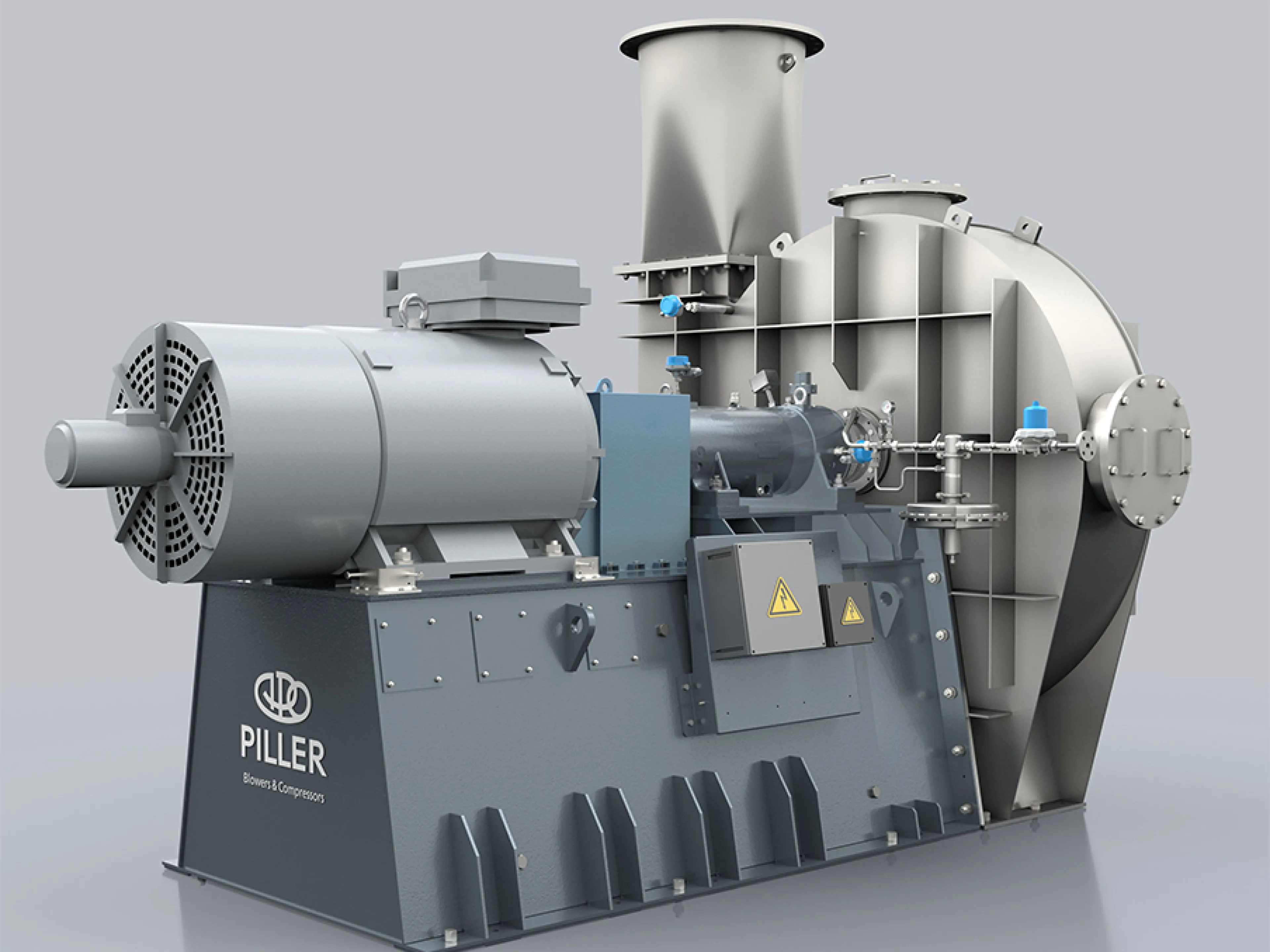 Vapoflex-Maschinen von Piller Blowers & Compressors im Massenstrombereich bis zu 250.000 kg/h mit einem hohen Individualisierungsgrad für spezifische Prozessbedingungen