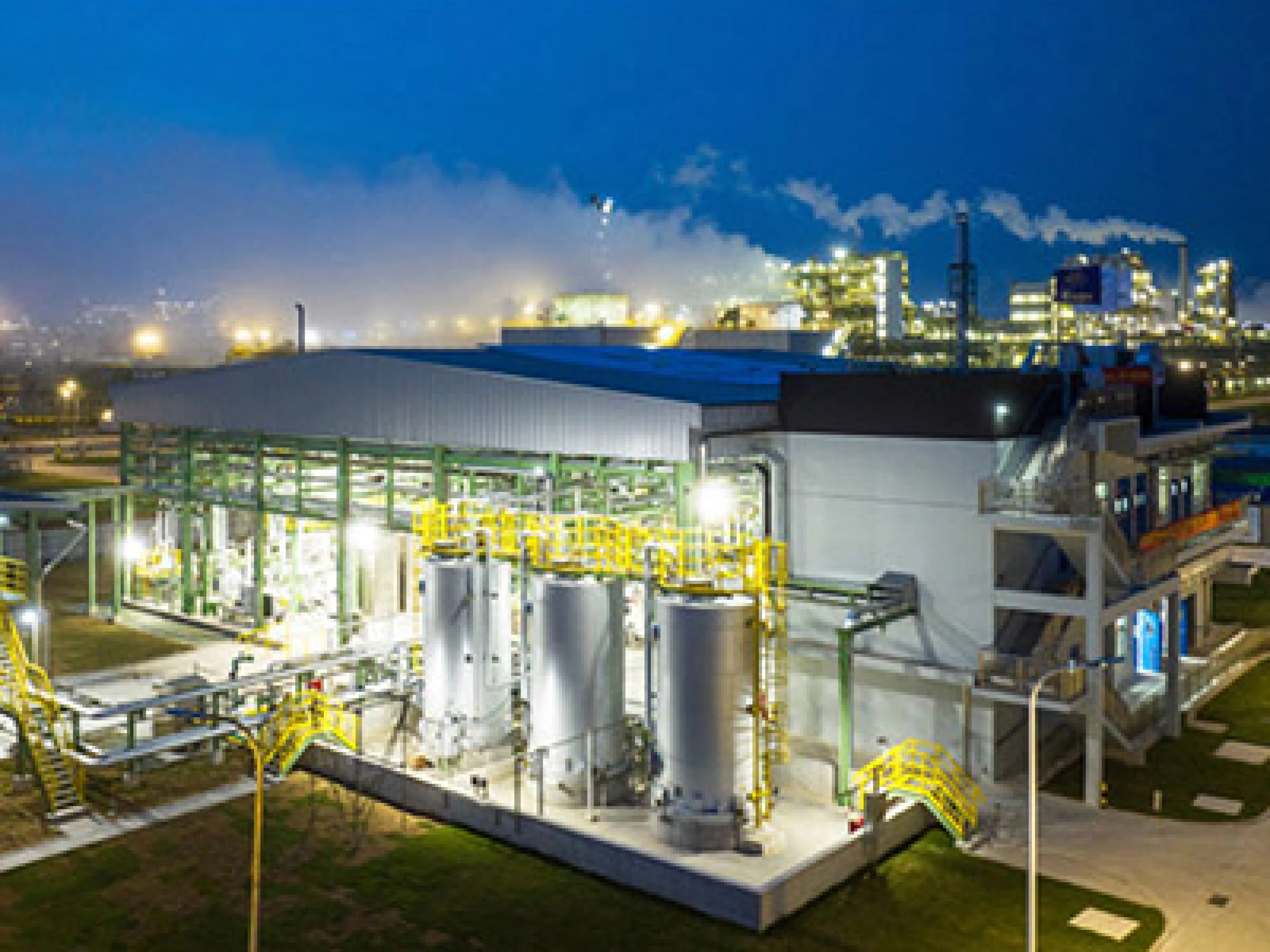 Die neue Anlage für Polyurethan Elastomersysteme von Covestro im Werk in Shanghai