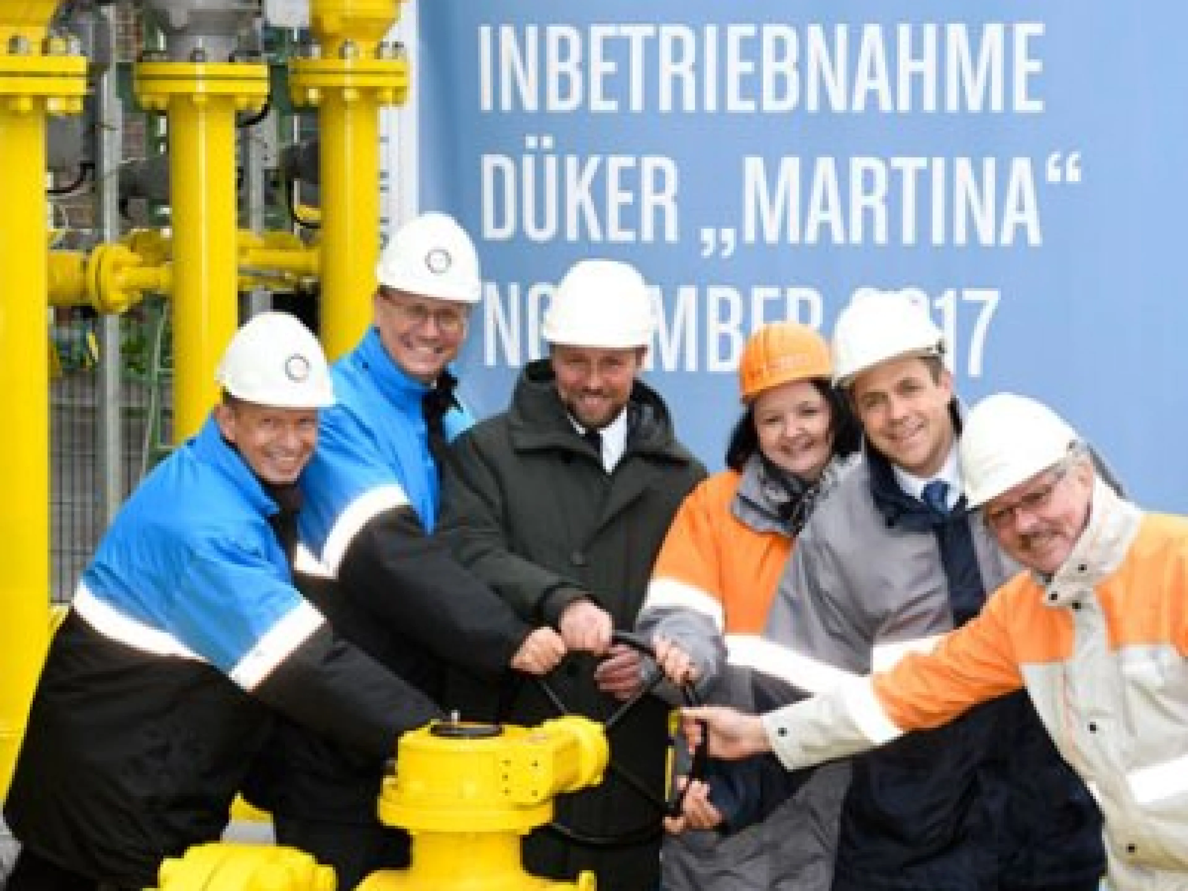 Startschuss für die Inbetriebnahme des neuen Dükers "Martina"
