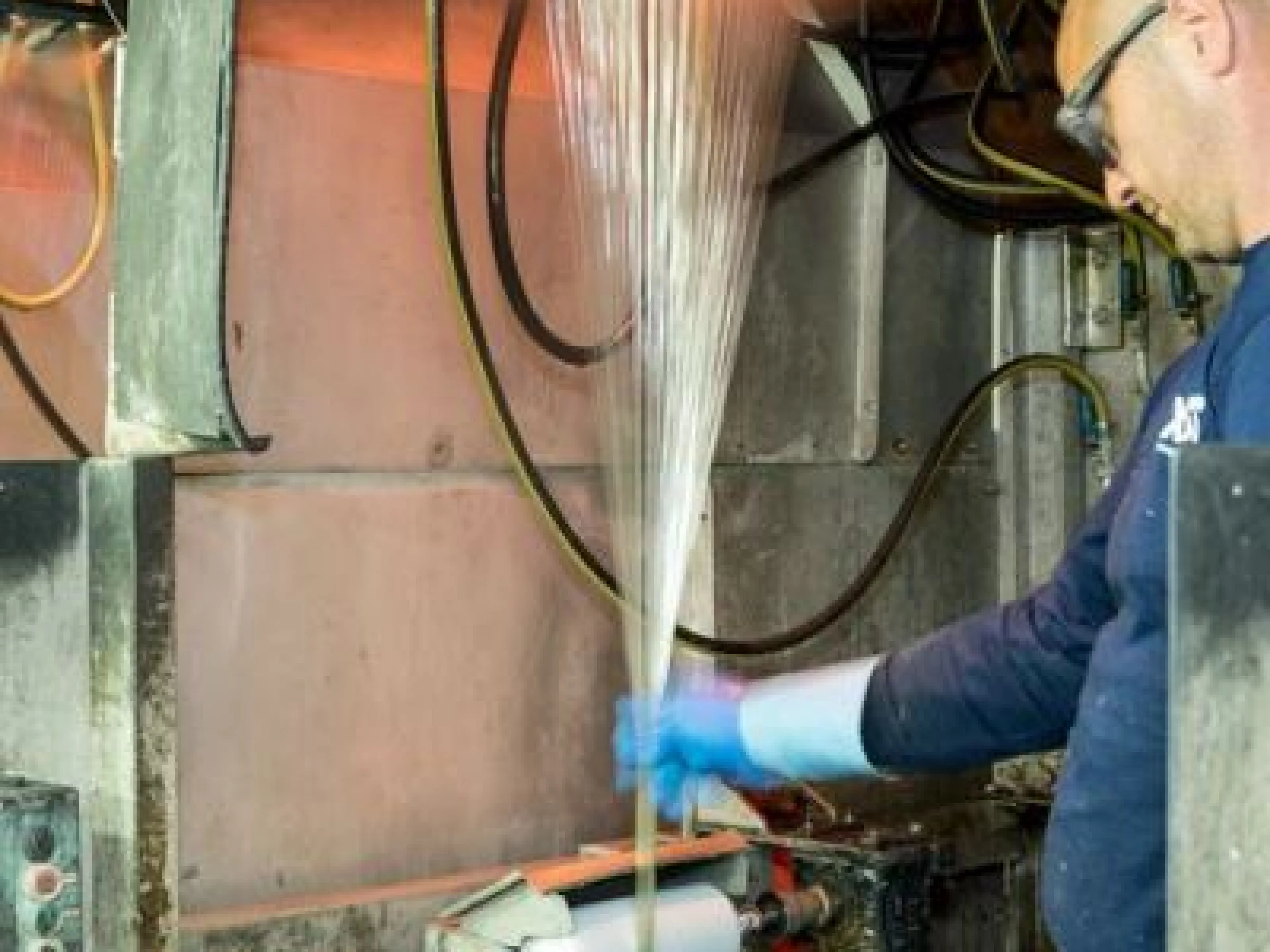 Glasfaserproduktion von Lanxess am Standort Kallo bei Antwerpen, Belgien