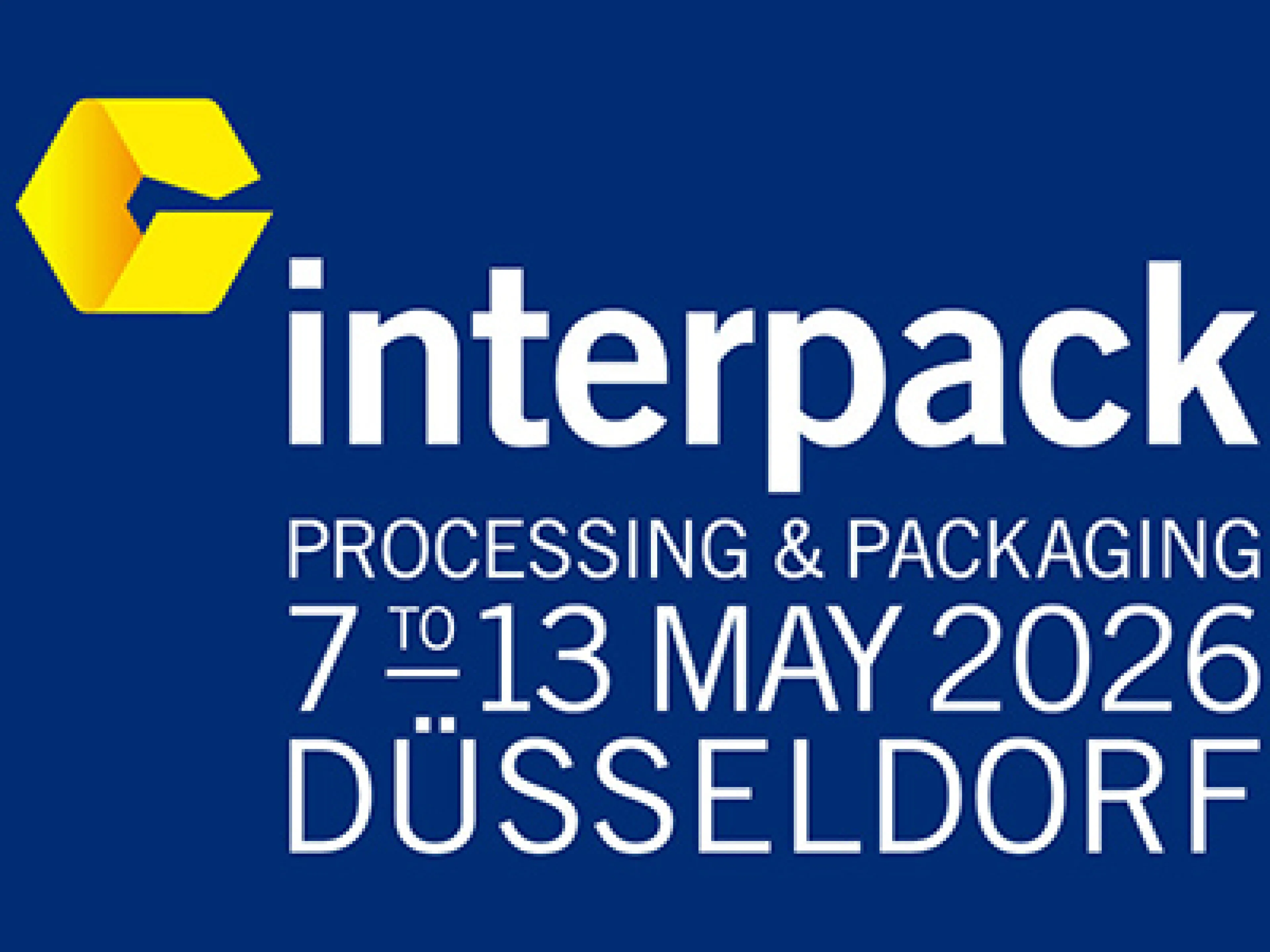 Logo der Messe Interpack 2026, Bild: Messe Düsseldorf Logo der Messe Interpack 2026 in Düsseldorf