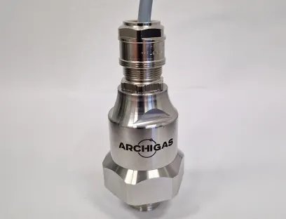 Wasserstoff-Gasanalysator als Einschraubervariante mit ATEX-Zone 1-Zertifizierung, Bild: Archigas Wasserstoff-Gasanalysator als Einschraubervariante mit ATEX-Zone 1-Zertifizierung