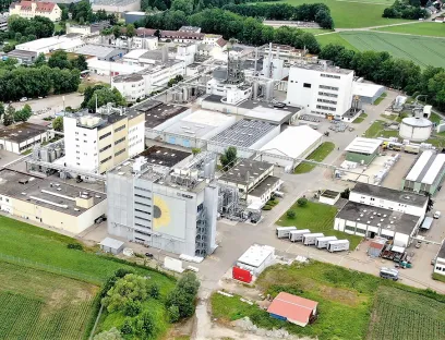 Luftbild des BASF-Standorts Illertissen, Bild: BASF Luftbild des BASF-Standorts Illertissen