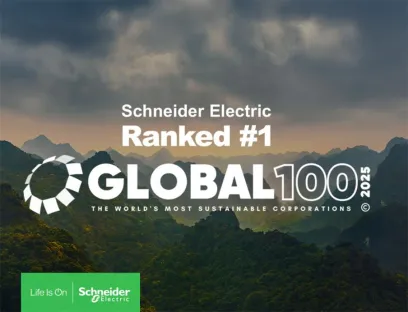 Schneider Electric bereits zum zweiten Mal von Corporate Knights als weltweit nachhaltigstes Unternehmen ausgezeichnet, Bild: Schneider Electric Schneider Electric bereits zum zweiten Mal von Corporate Knights als weltweit nachhaltigstes Unternehmen ausgezeichnet