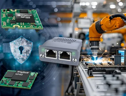 Mit den embedded Kommunikationsschnittstellen „Anybus CompactCom“ können Gerätehersteller nicht nur die Netzwerkanbindung für ihre Geräte an industrielle Netzwerke realisieren. Beim Einsatz von „Anybus CompactCom IIoT Secure“ können sie ihr Gerät außerdem mit deutlich reduziertem Aufwand auf ein höheres Sicherheitsniveau bringen, Bild: HMS Cybersecurity: Mit den embedded Kommunikationsschnittstellen „Anybus CompactCom“ können Gerätehersteller nicht nur die Netzwerkanbindung für ihre Geräte an industrielle Netzwerke realisieren. Beim Einsatz von „Anybus CompactCom IIoT Secure“ können sie ihr Gerät außerdem mit deutlich reduziertem Aufwand auf ein höheres Sicherheitsniveau bringen