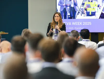 Ileana Honigblum, Vice President, Market Leader DACH & Eastern Europe, auf der Aveva Week 2025, Bild: Aveva Ileana Honigblum, Vice President, Market Leader DACH & Eastern Europe, auf der Aveva Week 2025