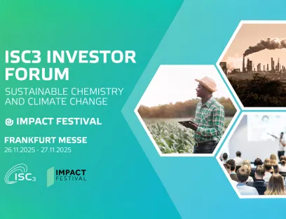 Nachhaltige Chemie: Zehn Finalisten der ISC3 Innovation Challenge 2025 treten beim Finale im Rahmen des ISC3 Investor Forum um 25.000 Euro Preisgeld an