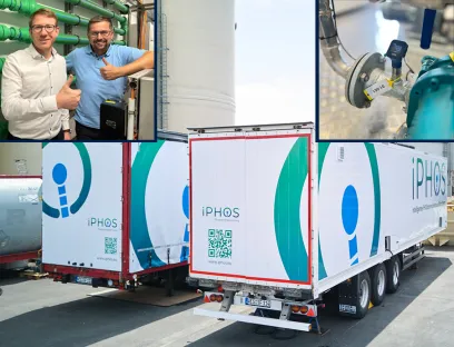 Für die Phosphorrückgewinnung liefert Jumo nicht nur einzelne Messgeräte, sondern bietet ein ganzheitliches Konzept zur Prozessüberwachung an die implementierte Prozesssteuerung in einem der beiden Lkw-Auflieger