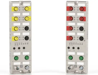 Sichere Feldbusmodule wie Profisafe- und CIP-Safety-I/O-Module ermöglichen funktionale Sicherheit bis SIL 3 / PL e, IO-Link und IIoT-Funktionalität in einem Gerät