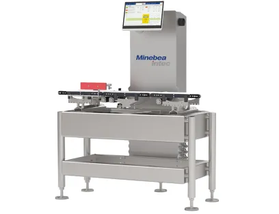 Hygienisches Design in der Inspektionstechnologie: die Kontrollwaage Flexus von Minebea Intec mit offener Konstruktionen ohne Hohlkörper, reduzierten Kontaktflächen und guter Zugänglichkeit