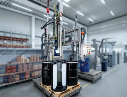 Palettenfüllanlage für hochviskose Medien von Feige Filling