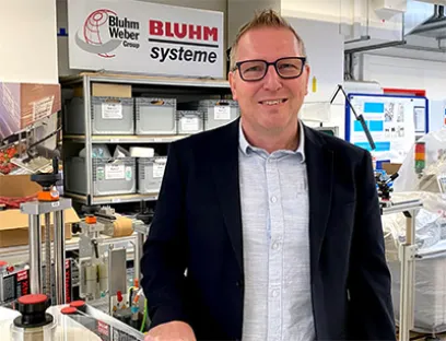 Volker Bluhm, Geschäftsführer bei Bluhm Systeme, Bild: chemieproduktion-online.de / Susanne Woggon Geschäftsführer Volker Bluhm von Bluhm Systeme