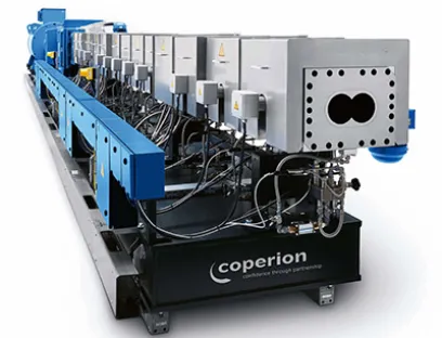 Doppelschneckenextruder „ZSK Mc18“, Bild: Coperion Coperion Doppelschneckenextruder „ZSK Mc18“