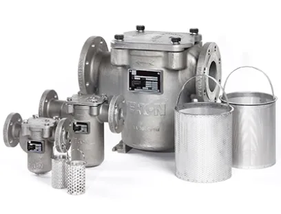 DGRL-konformen Simplex-Siebkorbfilter Modell 72X für Rohrleitungsbauten von Eaton aus duktilem Gusseisen und Edelstahl