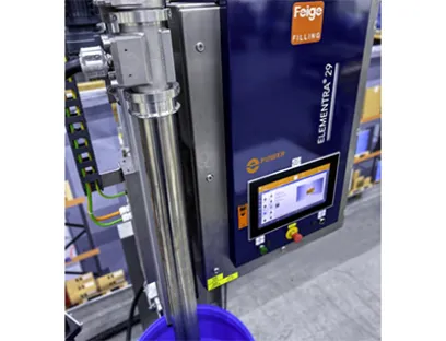 Vollelektrisches Fassabfüllsystem „Elementra 29“ mit der optionalen Ausstattungsvariante „Feige e-power“, Bild: Feige Filling Vollelektrisches Fassabfüllsystem „Elementra 29“ von Feige Filling