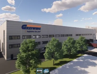 Das neue Logistikzentrum bietet Kapazität für mehr als 15.000 Palettenstellplätze, Bild: Greiwing Das neue Logistikzentrum bietet Kapazität für mehr als 15.000 Palettenstellplätze