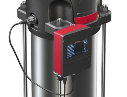 Grundfos stellt nicht mehr nur die analoge Pumpe in den Mittelpunkt, sondern die an den individuellen Kundenanforderungen orientierte spezifische Produkt-Konfiguration, ergänzt durch neuartige digital-basierte Geschäftskonzepte, Bild: Grundfos Condition Monitoring an einer Pumpe von Grundfos