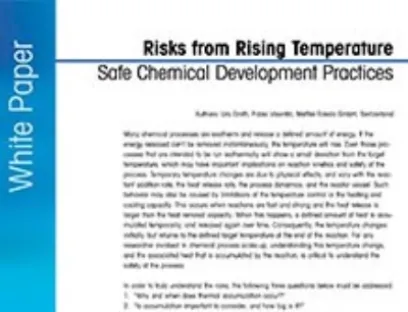 Whitepaper: Sichere chemische Entwicklungsmethoden, Bild: Mettler Toledo Whitepaper: Sichere chemische Entwicklungsmethoden