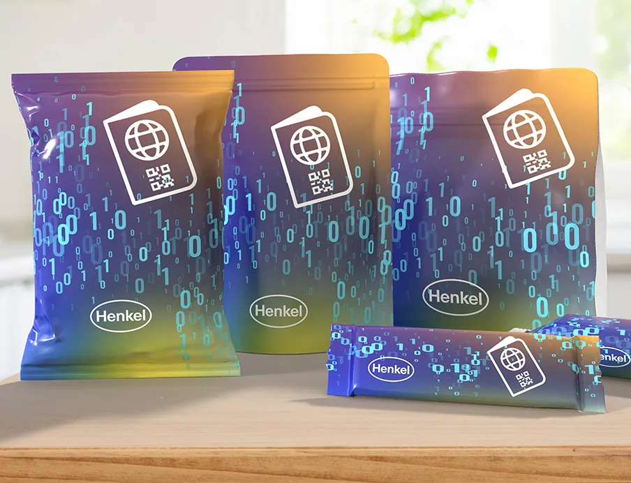 Im Rahmen eines Gemeinschaftsprojekts entschied sich Henkel, den Digitalen Produktpass aktiv zu testen und umzusetzen – mit einem Pilotprojekt, bei dem der lösungsmittelfreie Klebstoff Loctite Liofol zur zuverlässigen Kaschierung von Standbodenbeuteln eingesetzt wurde, Bild: Henkel Im Rahmen eines Gemeinschaftsprojekts entschied sich Henkel, den Digital Product Pass aktiv zu testen und umzusetzen – mit einem Pilotprojekt, bei dem der lösungsmittelfreie Klebstoff Loctite Liofol zur zuverlässigen Kaschierung von Standbodenbeuteln eingesetzt wurde