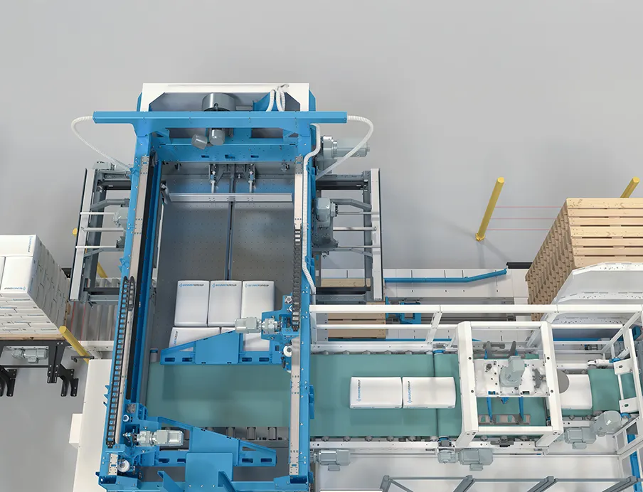 Leistungs- als auch zustandsbasierte Anlagenüberwachung wie hier bei einer petrochemischen Endverpackunglinie, bei der Beumer Systeme zum Einsatz kommen