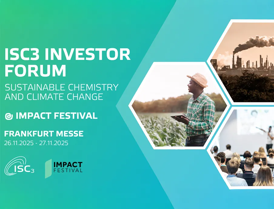 Nachhaltige Chemie: Zehn Finalisten der ISC3 Innovation Challenge 2025 treten beim Finale im Rahmen des ISC3 Investor Forum um 25.000 Euro Preisgeld an
