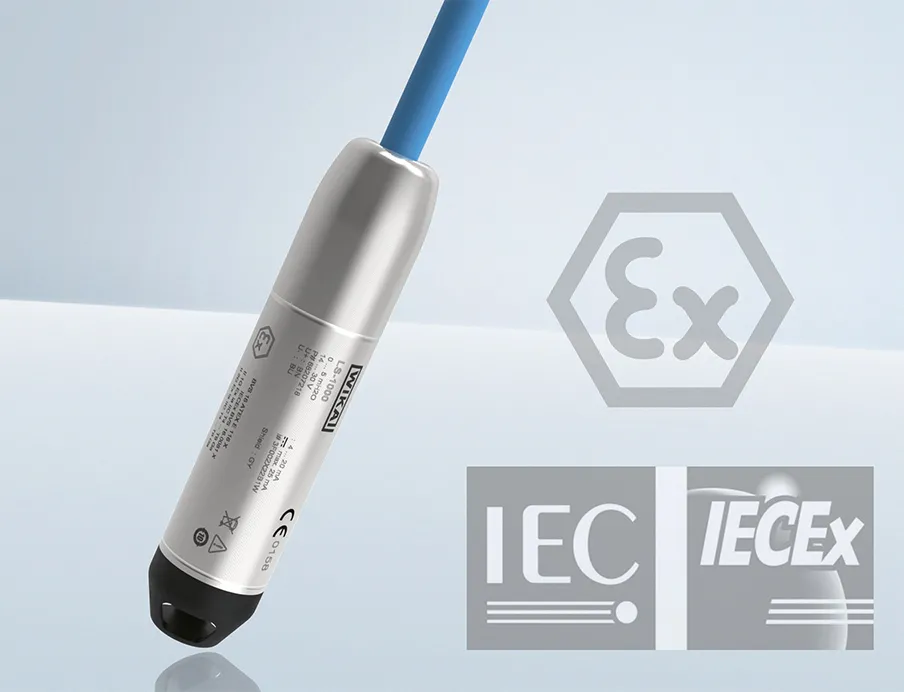 Pegelsonde „LS-1000“ ist gemäß der europäischen Atex- und der internationalen IECEx-Richtlinie zertifiziert